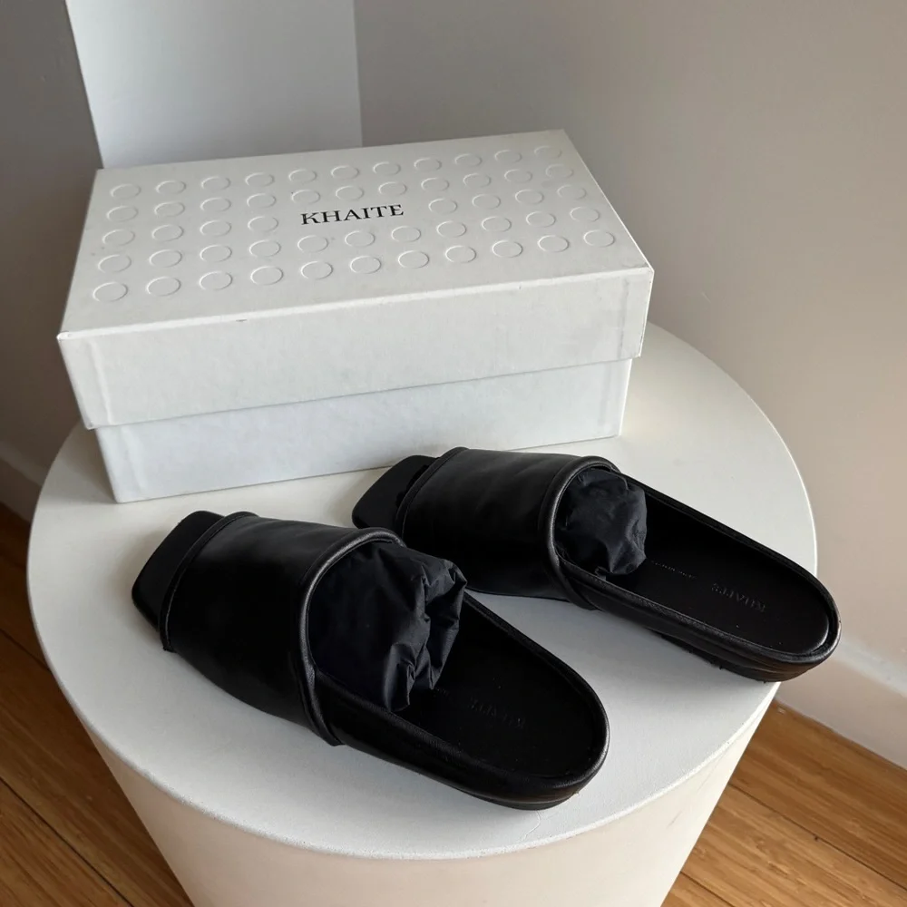 Khaite Stagg Leather Flats - Picture 2 of 7